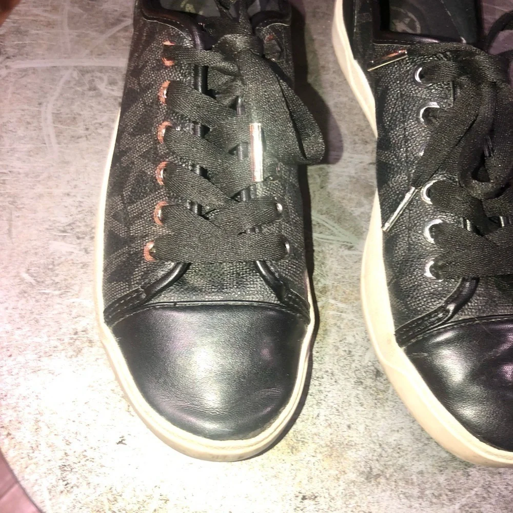 Michael Kors Signature Black Sneakers 7.5